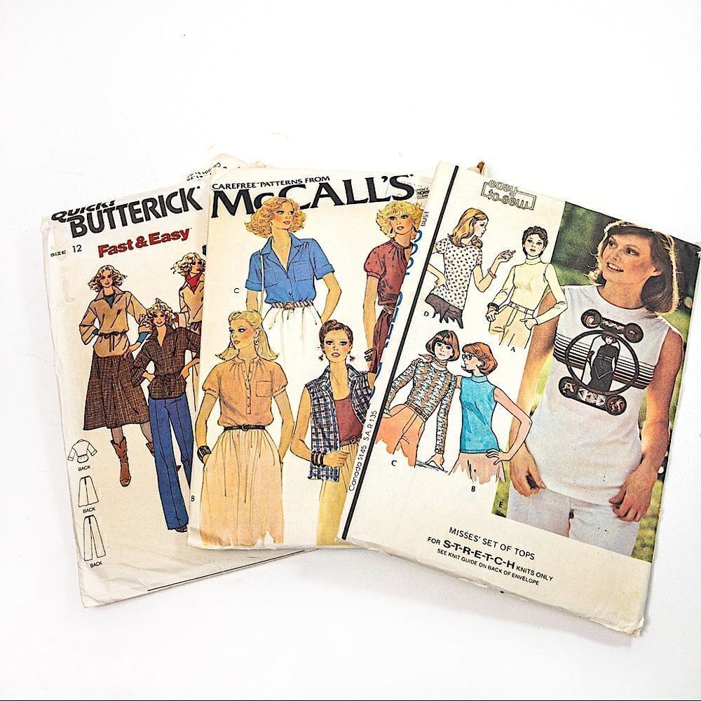 McCall’s 4568, 6459 & Butterick 6184 70’s Patterns
